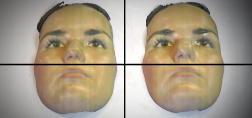 New face created using laser scanning techniques