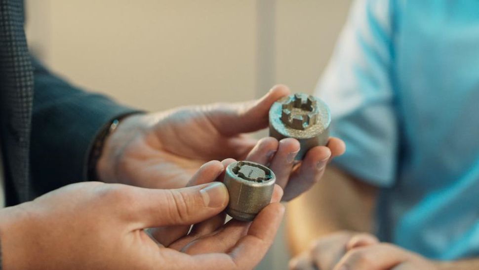 The spindle adapters would have cost the plant $47,000 to fabricate using traditional methods