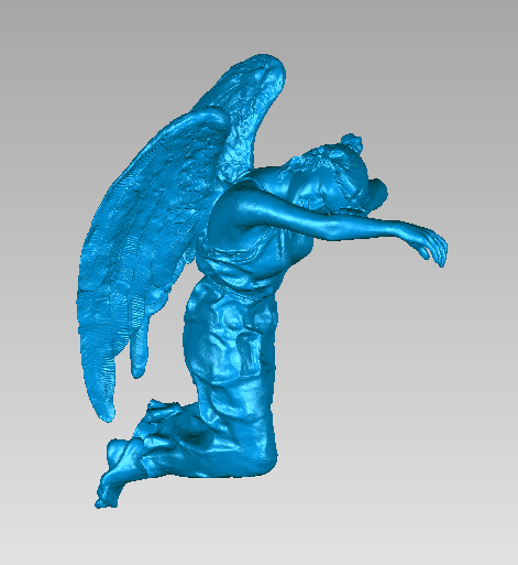 3D Scanning and Mirroring of an Angel Sculpture